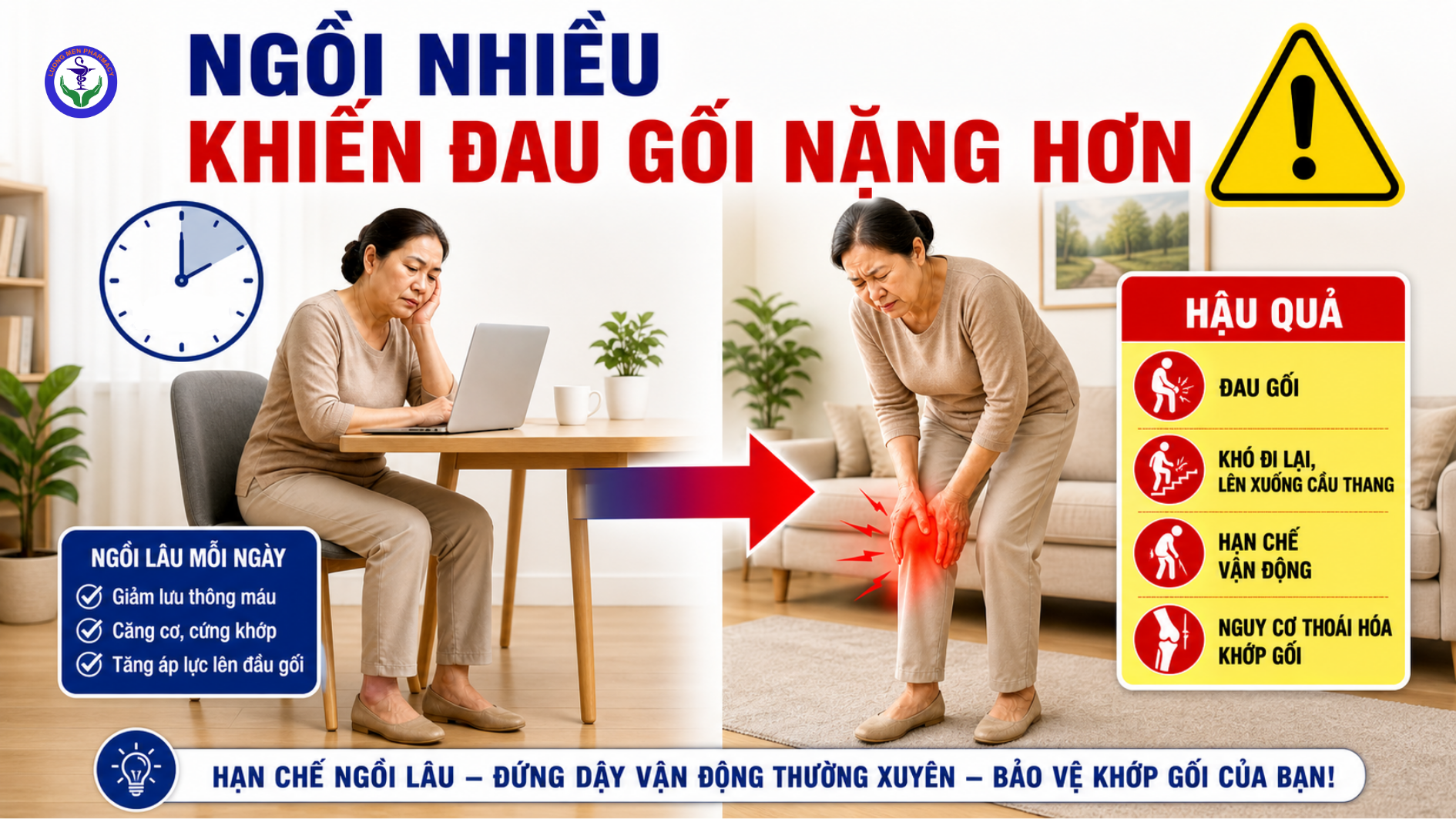 Ngồi nhiều khiến đau gối nặng hơn: Dấu hiệu nhỏ nhưng không nên xem nhẹ